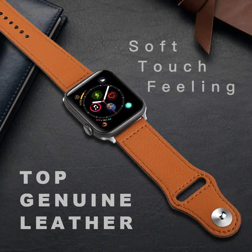 2 Кожаный ремешок для apple watch band apple watch 5 4 3 44 мм/40 мм correa iwatch band 42 мм/38 мм pulseira браслет аксессуары для часов - Цвет ремешка: 2
