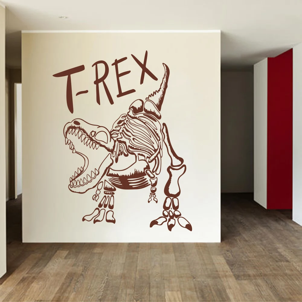 

Large T-Rex Dinosaur Skeleton Wall Decal Boy Room Nursery Jurassic Park Dinosaur Animal Wall Sticker Kids Room Vinyl Home Decor
