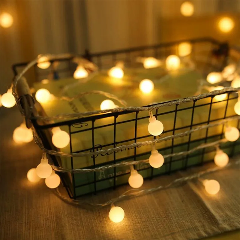 Рождественская светодиодная гирлянда с 28 шариками 5 м|fairy lights|christmas fairy lightschristmas