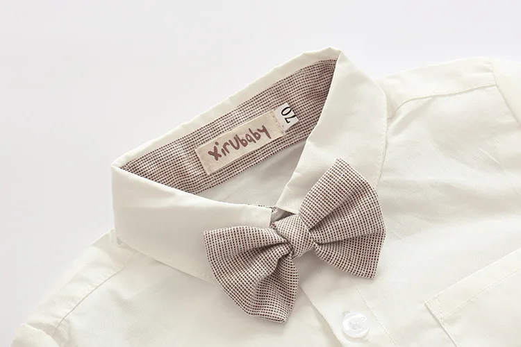 Summer Baby boy suit newborn Fashion babe boys 2 Pieces sets Bow tie Tops T-shirt+Suspenders pants Gentelman clothing set |
