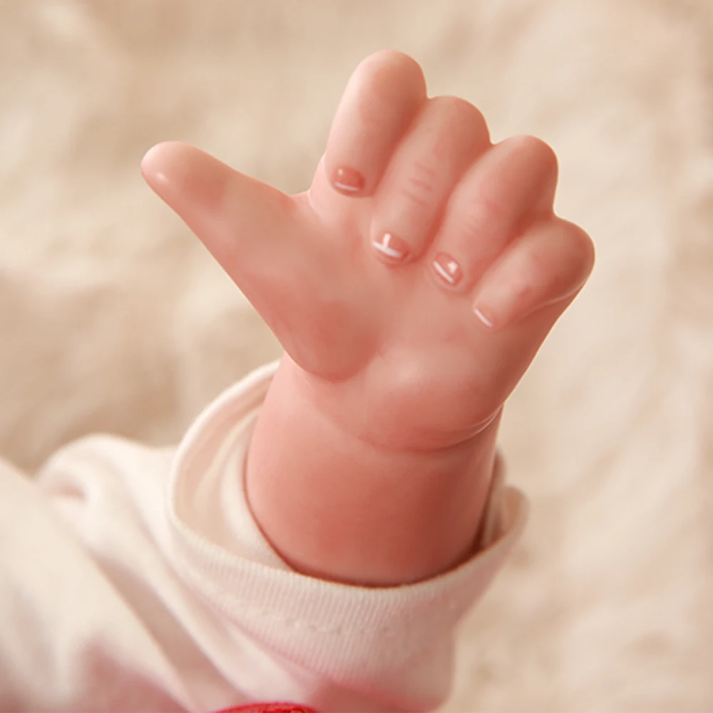 IVITA DS1806 49 см levensechte babypoppen кремния reborn baby Мягкая кукла девочка с нарисованными ногтями посаженные волосы игрушки для детей