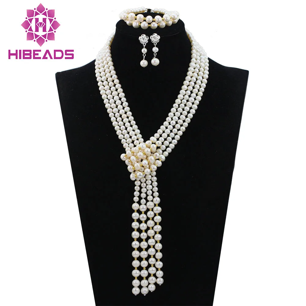 Романтический свадебный аксессуар набор ювелирных изделий свадебные белые