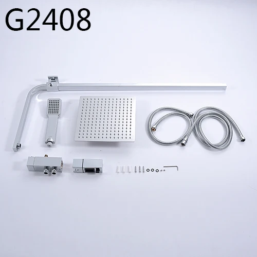 G2408 GAPPO смеситель для душа набор для ванной душевой кран настенный смеситель настенный душевой набор водопад ABS панель массаж GA2401 - Цвет: G2408