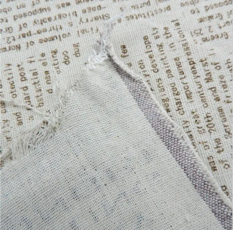 100*145 см Ретро хлопчатобумажная льняная ткань печатная газетная хлопковая по