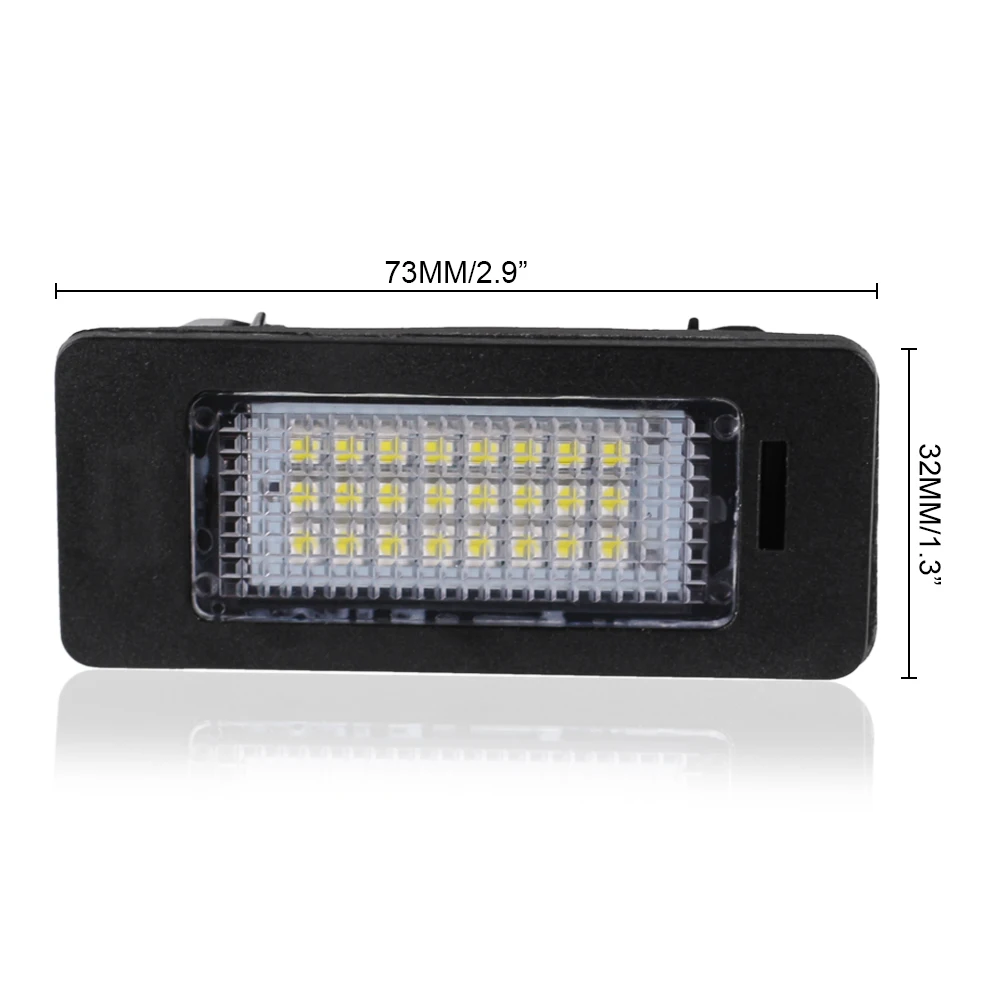 2 шт. без ошибок 18SMD Автомобильный светодиодный светильник номерного знака OEM