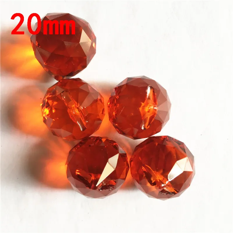 Высококачественные 65 шт. кристаллы части для люстры стеклянные шарики оранжевый
