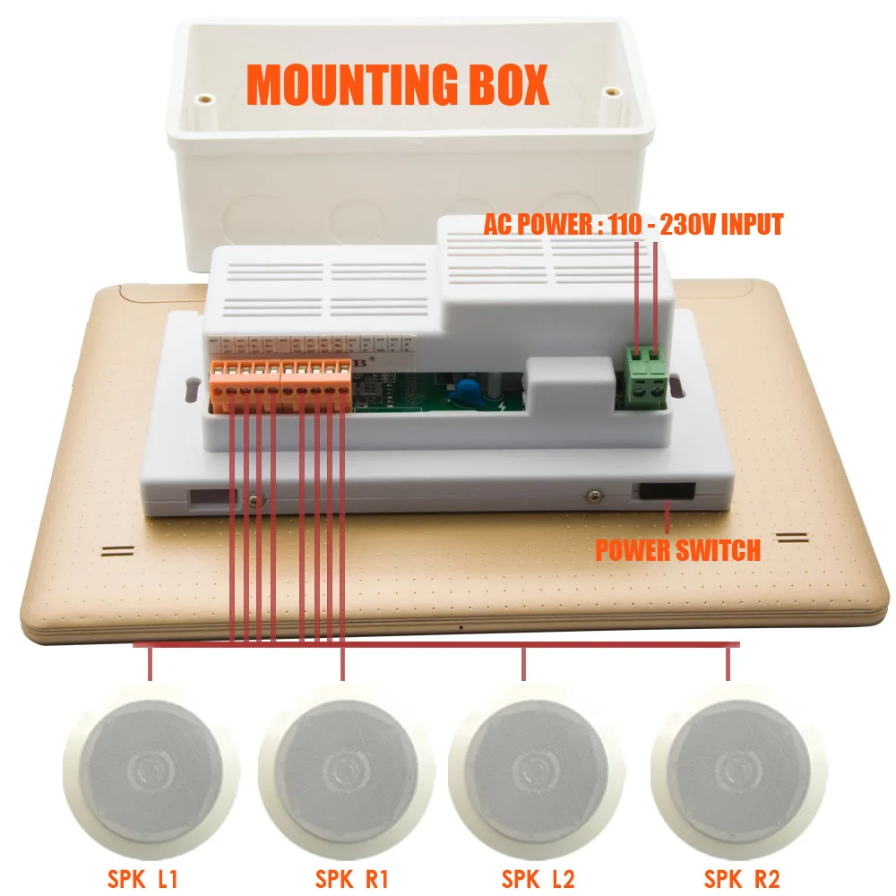 10 дюймовый сенсорный экран в стене android усилитель с домашним аудио bluetooth цифровой