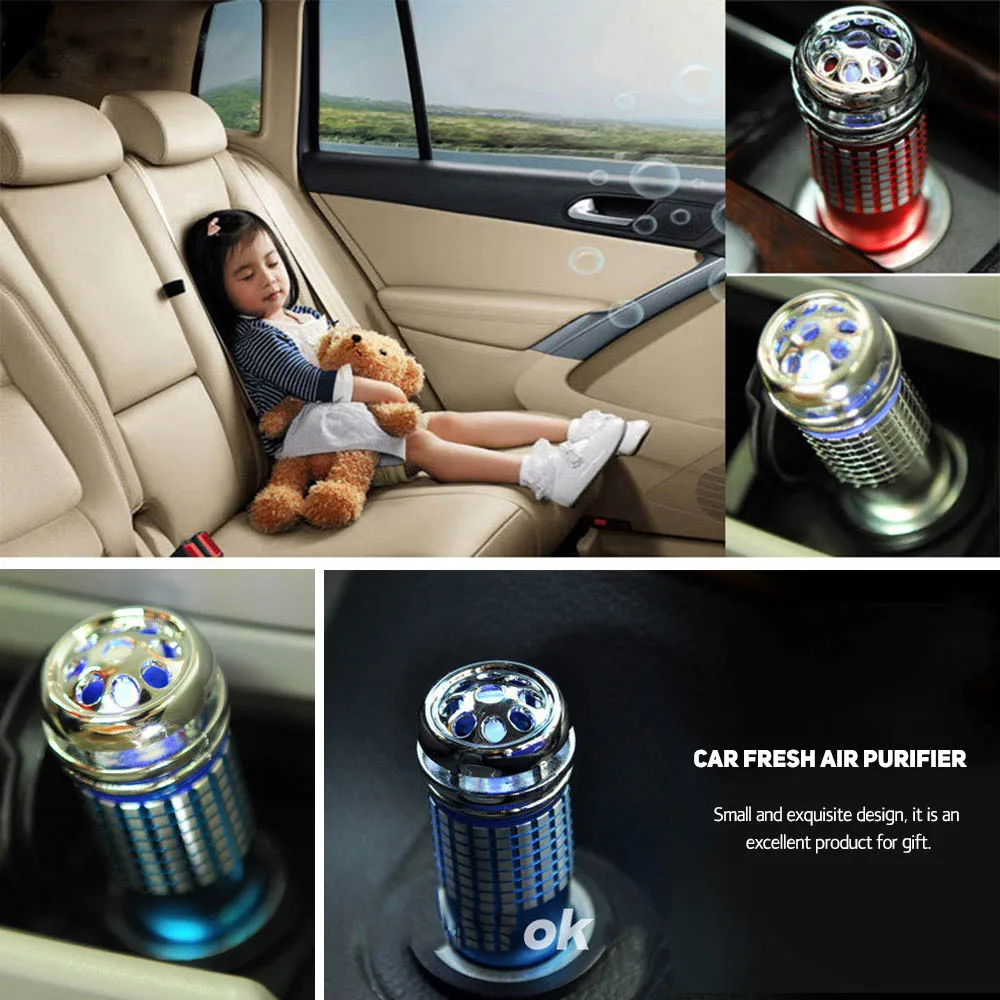 CHE AI REN DC12V автомобильный очиститель воздуха для автомобиля очиститель воздуха удаление дыма запах бактерий мини-очиститель озона функция очистки светодиодный Декор