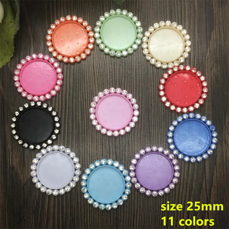 

BY Free shipping mixed 11 pcs 25mm inner round flatback seat for glass accessory DIY handmade materials Hairbow Phone decoration