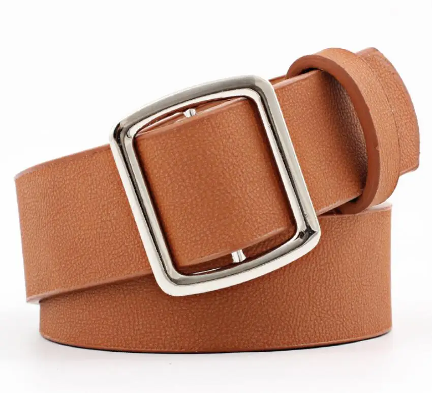 Ремень женский из искусственной кожи круглая пряжка | Аксессуары для одежды