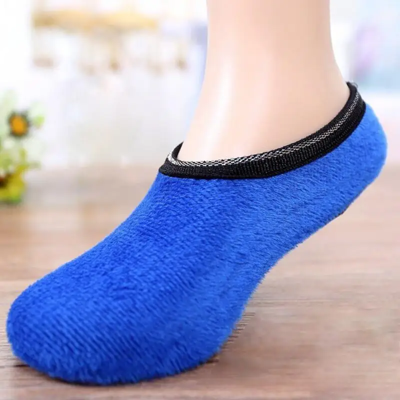 Осенне зимние теплые носки унисекс мягкие домашние толстые бархатные тапочки