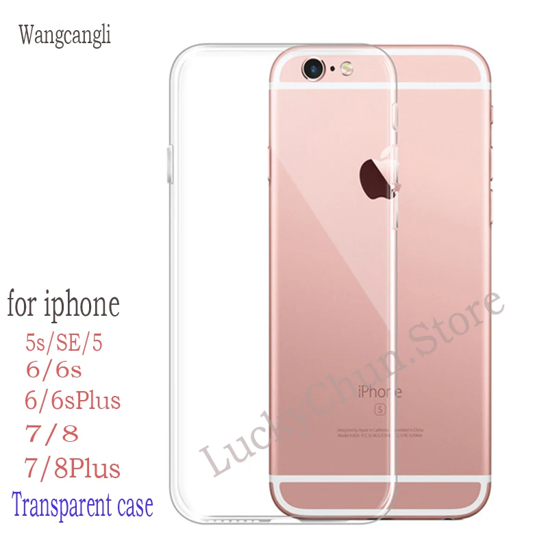 Чехол Wangcangli из ТПУ для iphone 5 5s se 6 6s 7 8 X прозрачный силиконовый чехол Plus - купить по