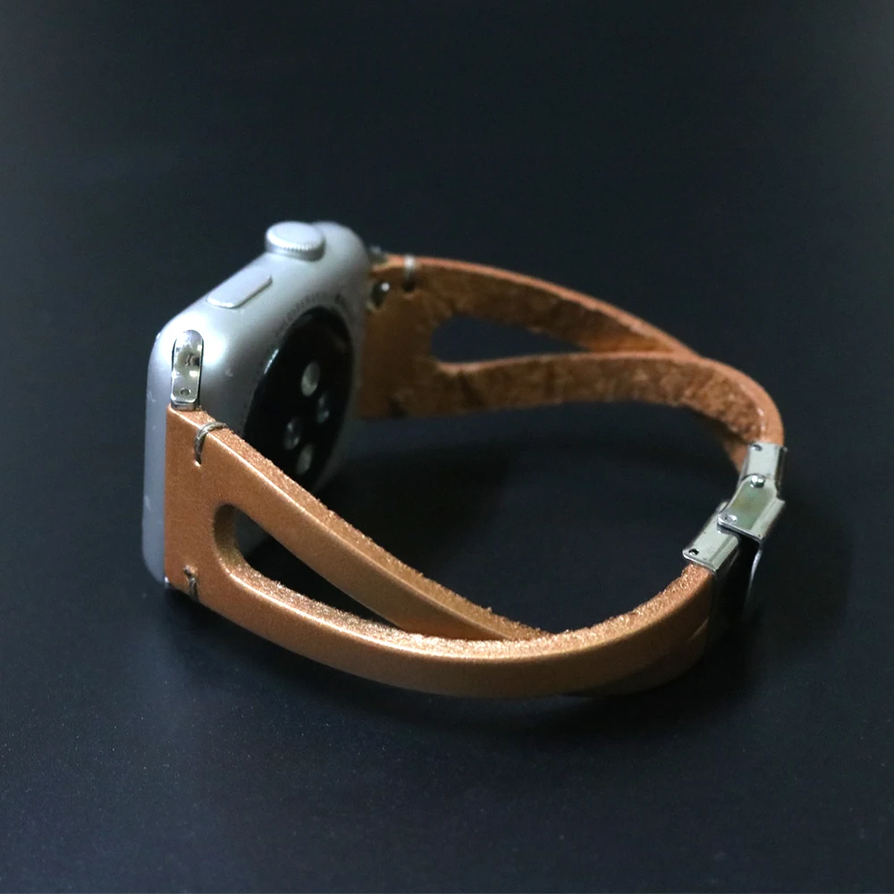 Браслет Etsy для Apple Watch Band 38 мм 40 Series 2 3 4 5 6 SE ремешок из натуральной воловьей кожи