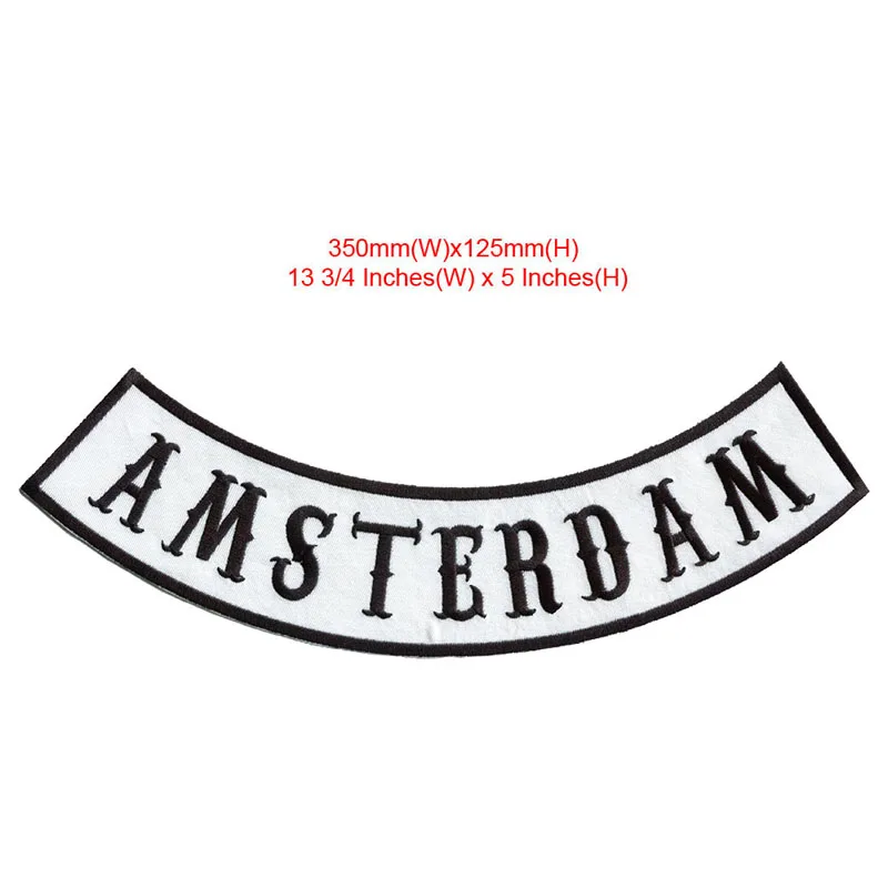 AMSTERDAM rocker jacket for full back embroidery patch 350MM wide /patch biker/fabric appliques patches | Дом и сад