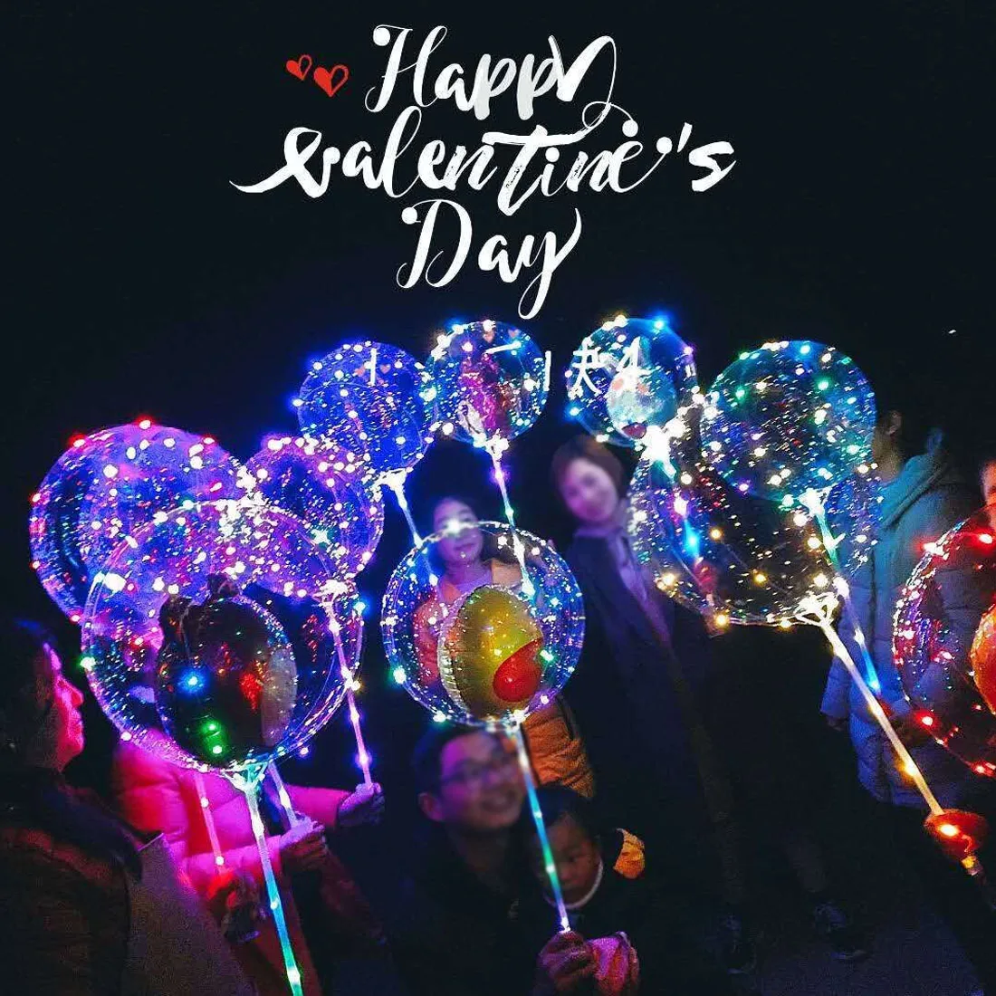 Красочный светодиодный воздушный шар для детской вечеринки прозрачный