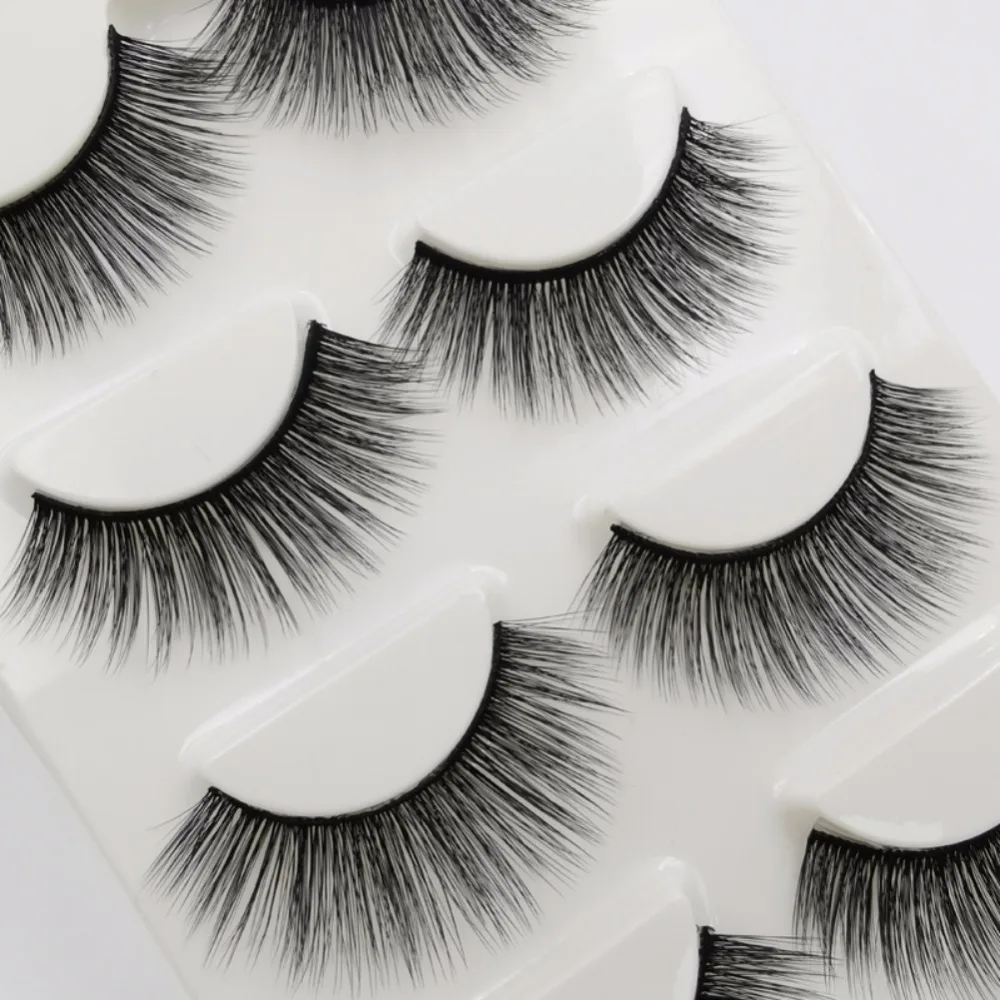

Four Pairs Mink eyelashes False Eyelashes Slender Curl 3d Mink Hair False Lashes Seamless Grafting False Eyelashes
