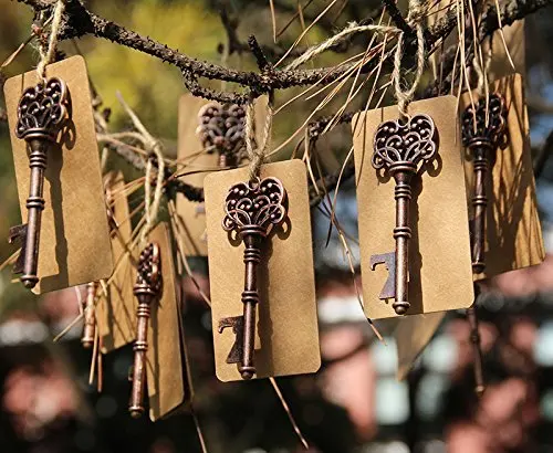 Винтажный коричневый ключ открывалка для бутылок вина свадебный подарок