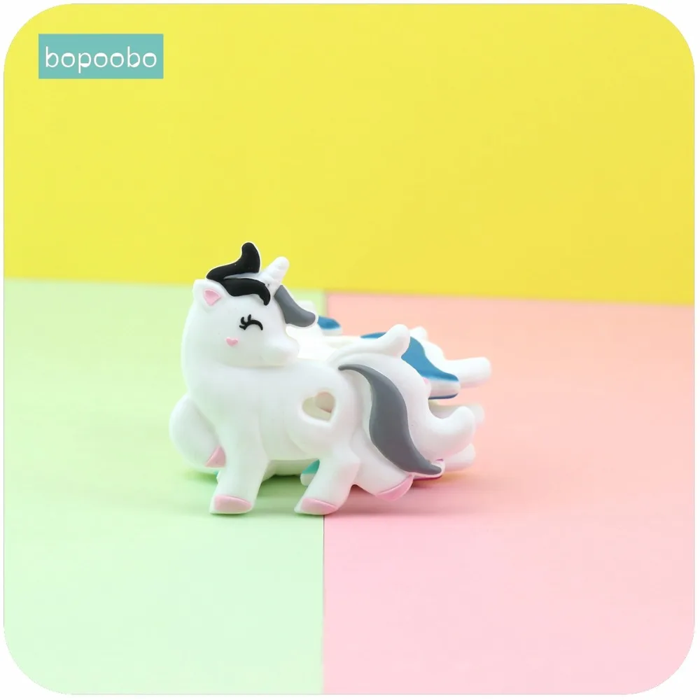 Bopoobo 1 шт. детская силиконовая игрушка в виде единорога|baby teether|baby teethingbaby teether teething |