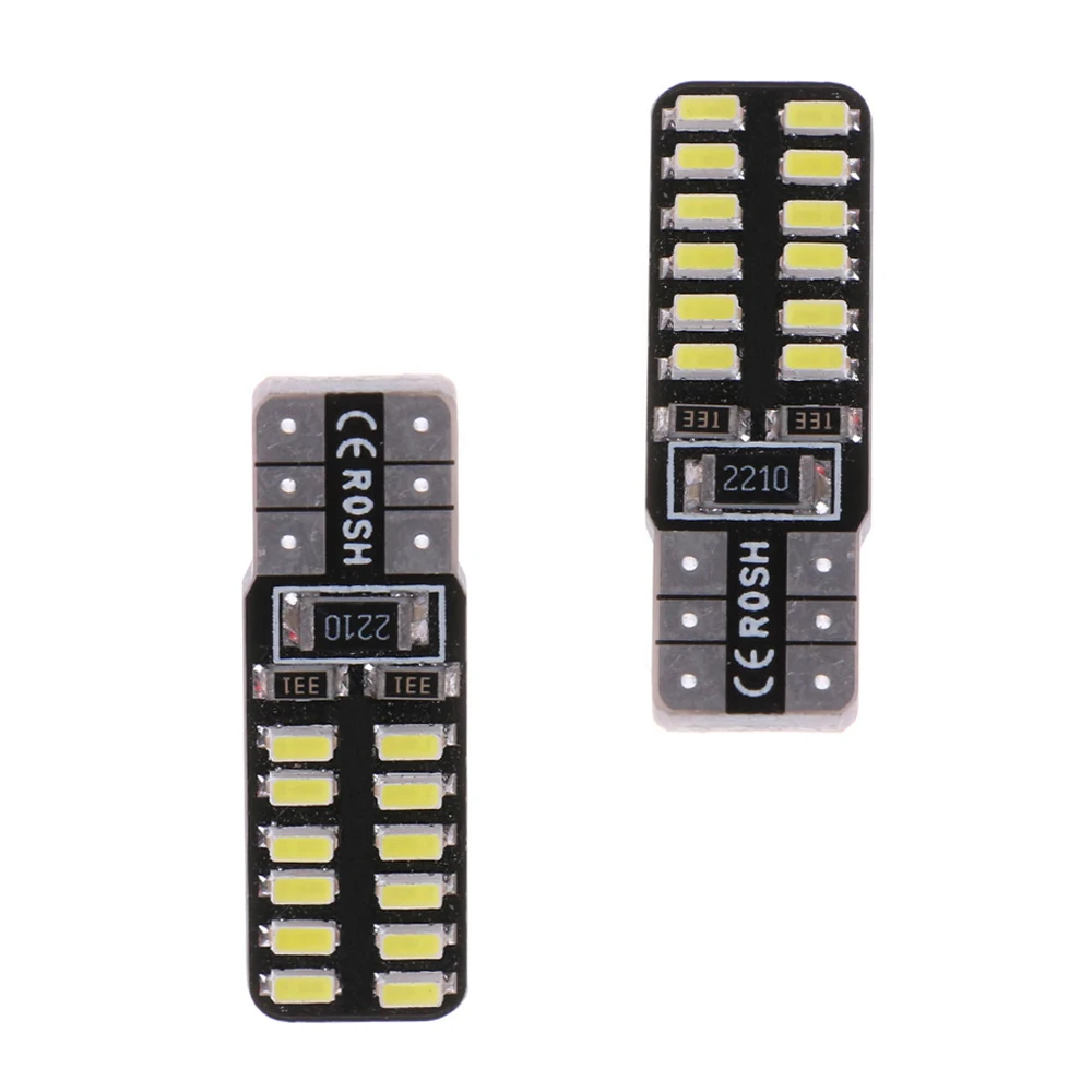 10 шт. T10 LED Canbus W5W 168 194 Автомобильная лампа 24 3014SMD сигнальная указатель поворота