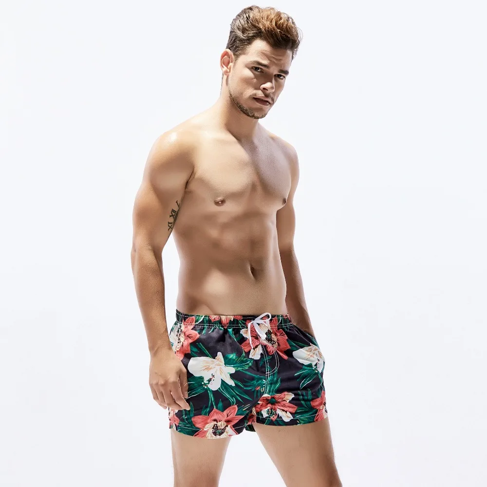 Fashion Floral Board Shorts Men Summer Bermudas Beach Swimwear Bath Short Beachwear Seashore Pool Man Holiday Casual Clothing|floral board
