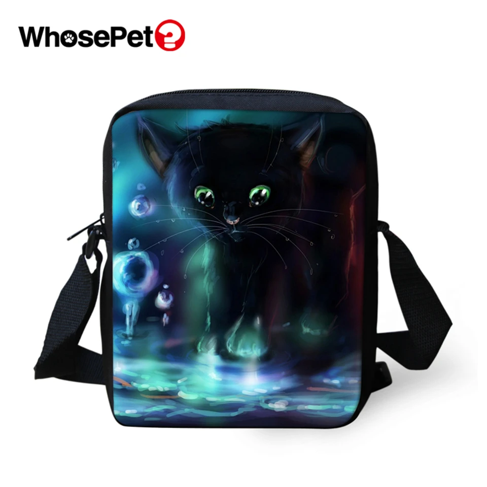 WHOSEPET женские сумки-мессенджеры с мультяшными кошками принты через плечо модные