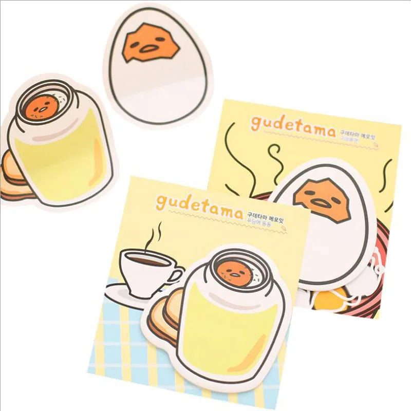 72pcs/lot Kawaii Mr.Lazy Egg Memo pad diy note Writing pad Gift Notepad office school supplies stationery wholesale G173