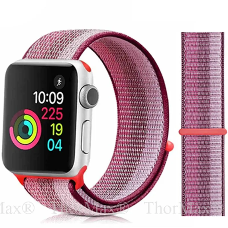 20-Berry Нейлоновый ремешок для apple Watch band 5 4 3 iWatch band 42 мм 44 мм 40 мм apple wacth 4 3 2 аксессуары для браслетов Sport Loop correa - Цвет ремешка: 20-Berry