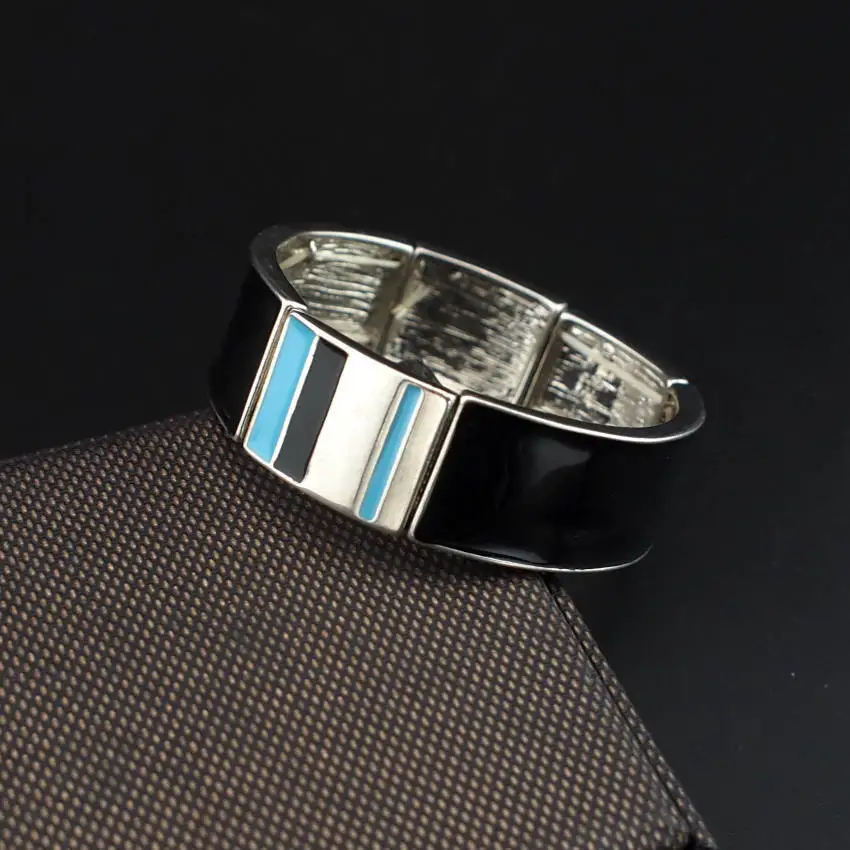 Модные женские браслеты MANILAI из сплава эластичный серебристый Цветной Браслет