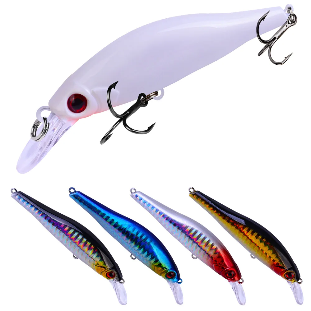 

1pcs fishing lures minnow crank 98mm 11.5g artificial wobbler hard baits 3D eyes with two 8# treble hooks fishing tackle