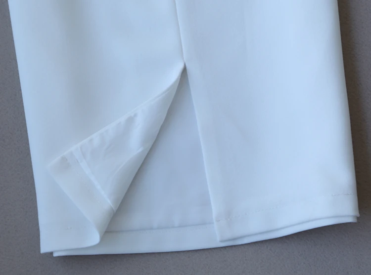Fashion suit female New large size Korean version of the self-cultivation milk white ladies jacket + skirt two-piece set |