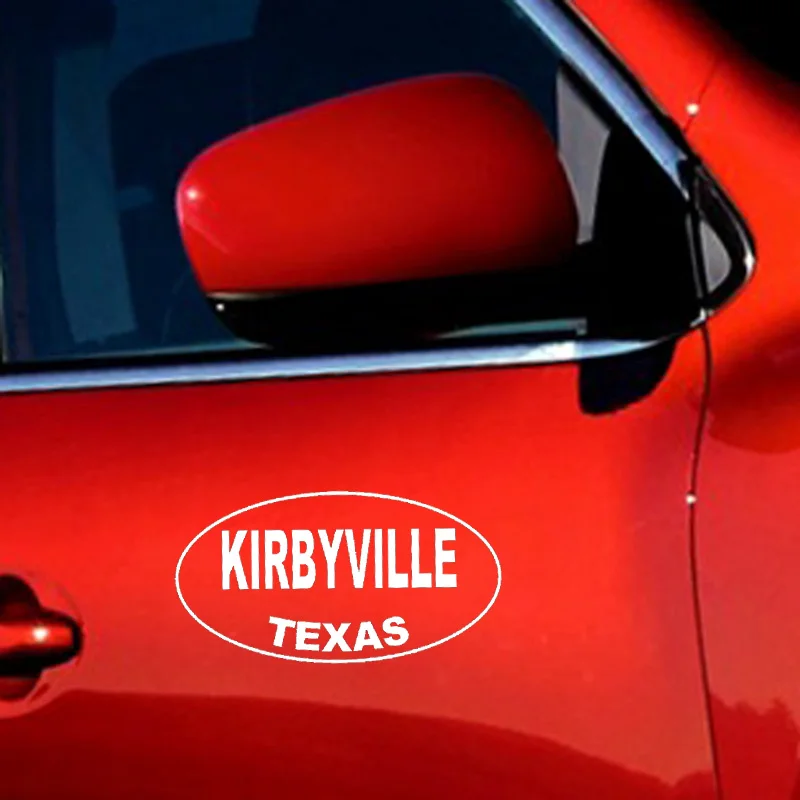 YJZT 13 7 см * 3 KIRBYVILLE Техасский Овальный автомобильный стикер виниловая наклейка