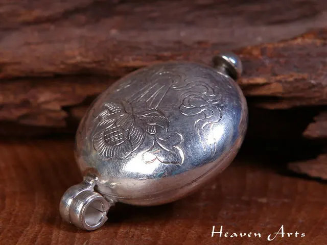 Тибетский молитвенный ящик серебряный Амулет счастливого бабабао Непальские