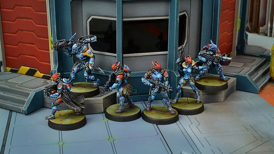 [Loong Way Miniatures] Corvus Belli Infinity 0458 NEOTERRAN CAPITALINE армейские секторные 32 мм Металлические