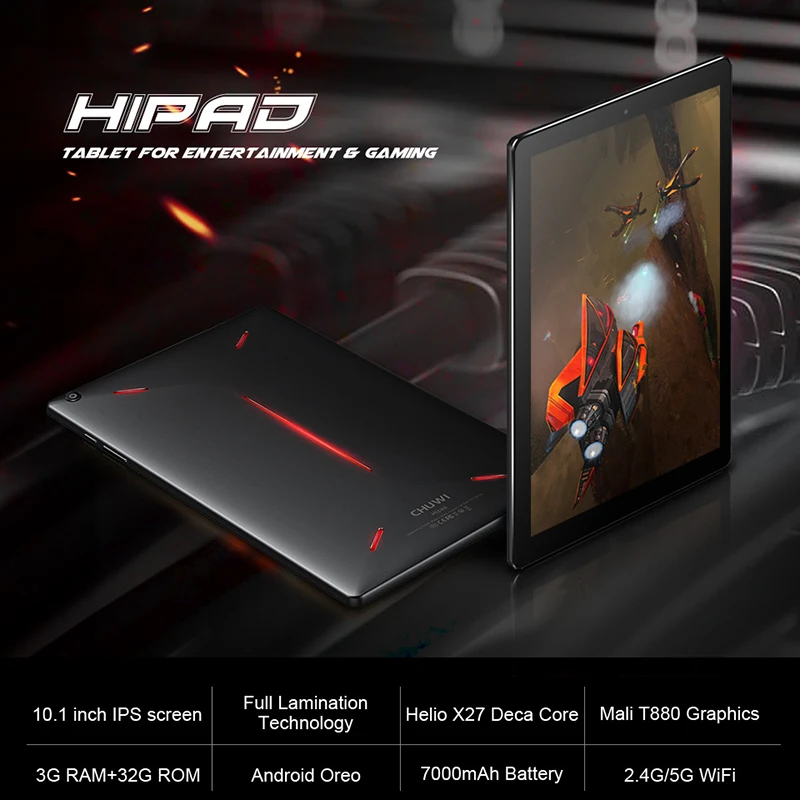 CHUWI HiPad Tablet PC 10 1 дюйма ips OGS MT6797 X27 Дека Core Android 8 0 3 GB Оперативная память 32 ГБ