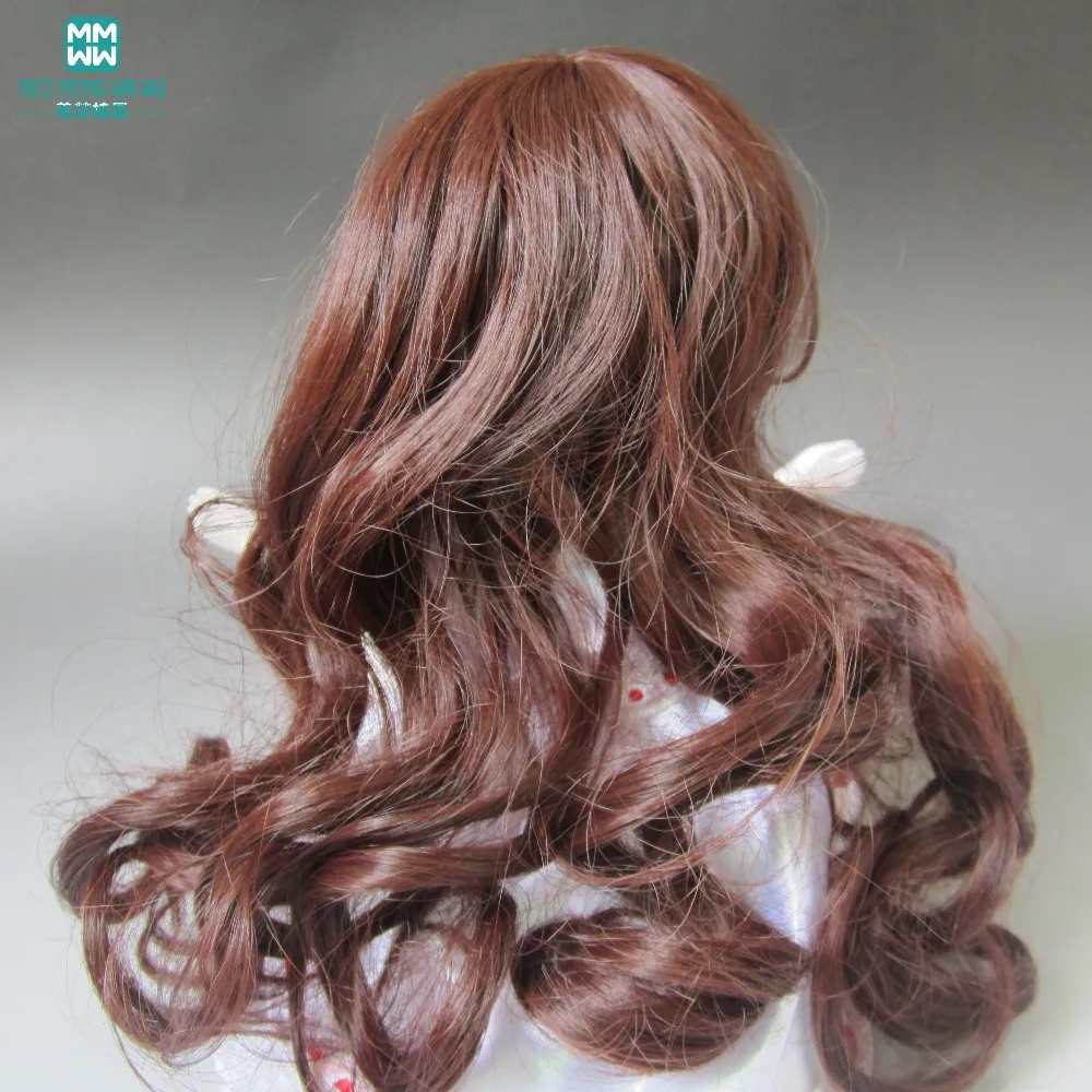 Готовые куклы парик для 1/3 1/4 1/6 BJD/SD кукла применимо длинные волнистые волосы темно-коричневый 078