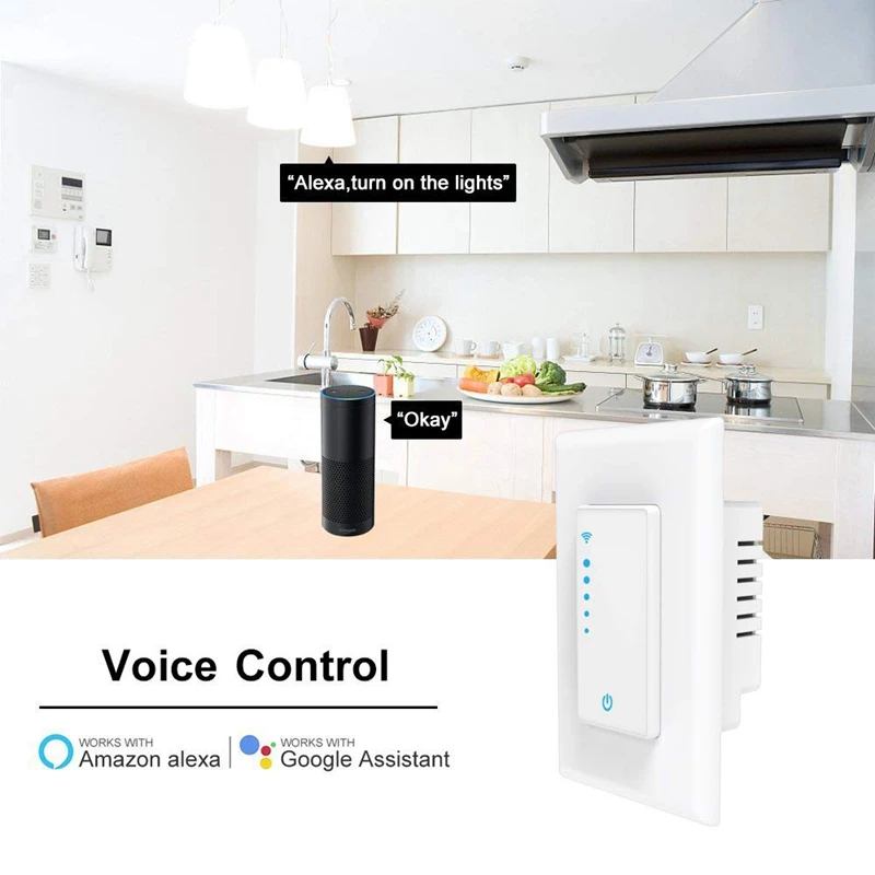 Умный диммер светильник совместимый с Alexa Google Home Assistant
