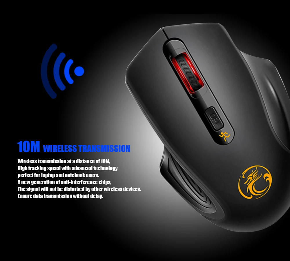 Популярная беспроводная мышь 2000 dpi, регулируемая USB 3,0, приемник, оптическая компьютерная мышь 2,4 ГГц, эргономичные мыши для ноутбука, ПК, мышь