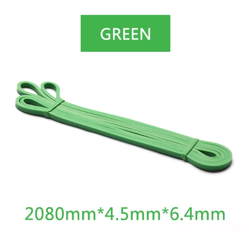 green 6.4mm Фитнес-тянущаяся веревка, Эспандеры, Кроссфит, спортивные тренировки, подтягивающая лента, гимнастические упражнения, силовая тренировка, резинки, Бодибилдинг - Цвет: green 6.4mm