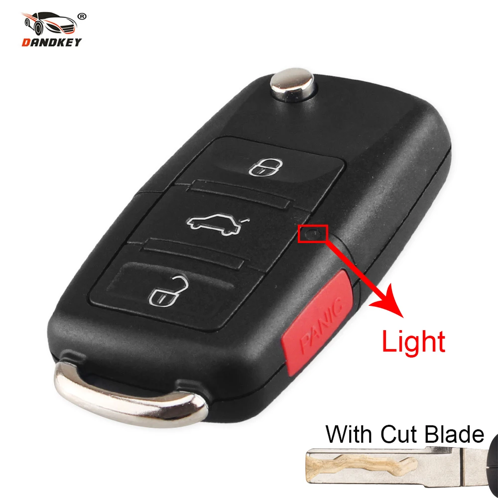 DANDKEY cut/uncut blade 3 + 1 кнопка дистанционного ключа автомобиля чехол для Volkswagen polo passat | Ключ от авто -32966525168