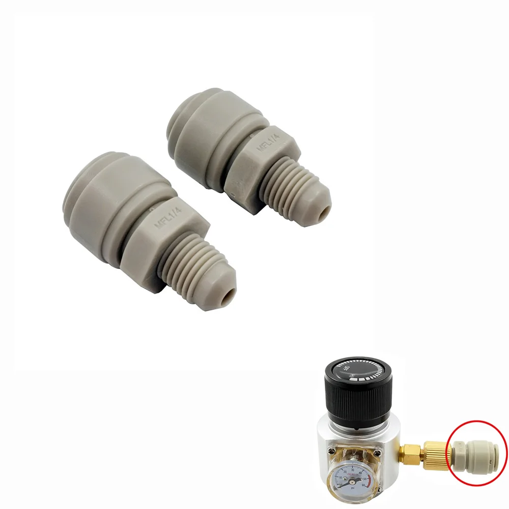 

1 x CDC Speedfit 3/8" Hose-1/4" MFL Push-Fit Connectors for Homebrew Cornelius/Corny Kegs Mini Portable Co2 Regulator