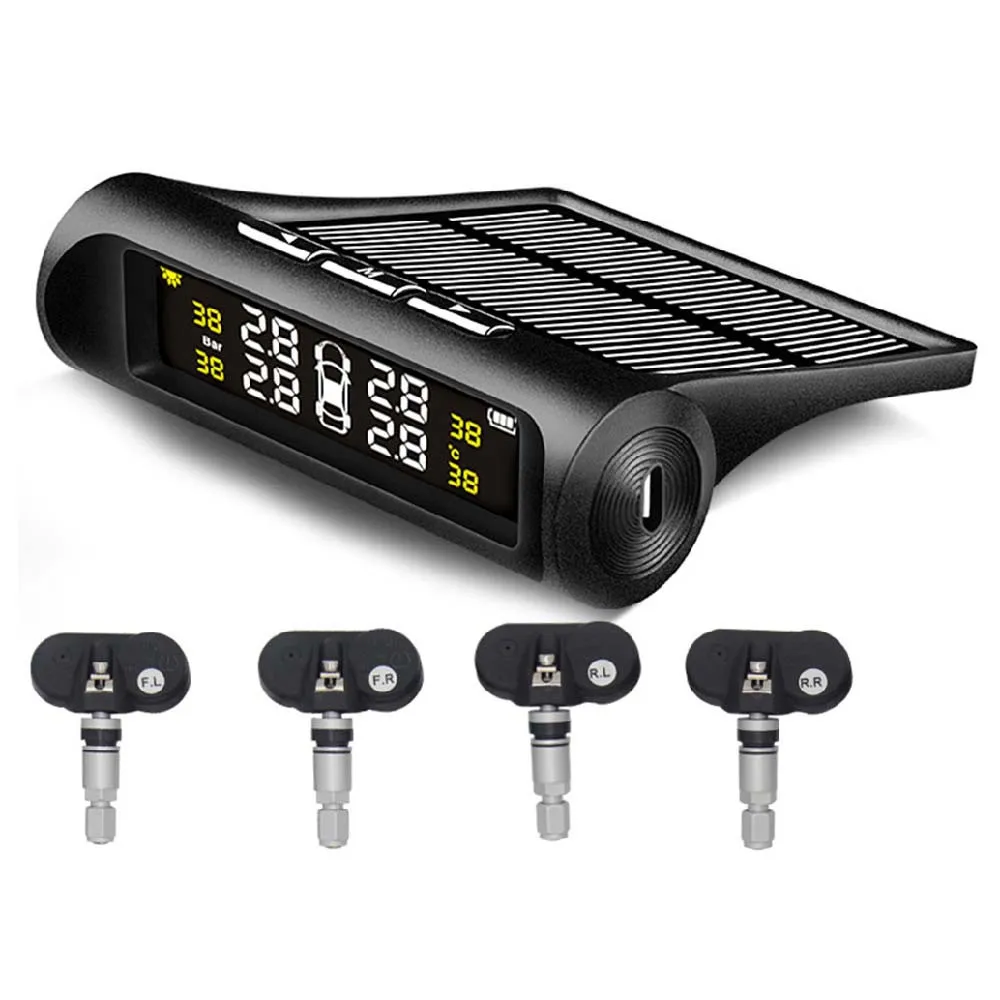 Портативный Универсальный TPMS беспроводной Встроенный датчик давления в шинах Система сигнализации Солнечный USB монитор давления в шинах на транспортном средстве TY01A - Тип: Портативный