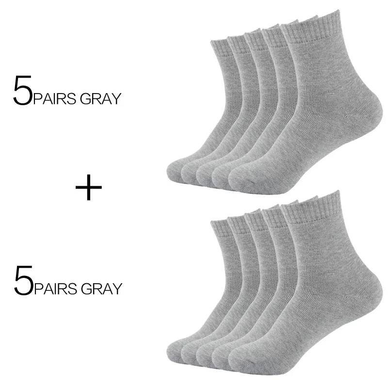 10Pairs Gray 10 пар/лот Eur36-42 женские зимние утепленные махровые носки женские теплые хлопковые носки - Цвет: 10Pairs Gray