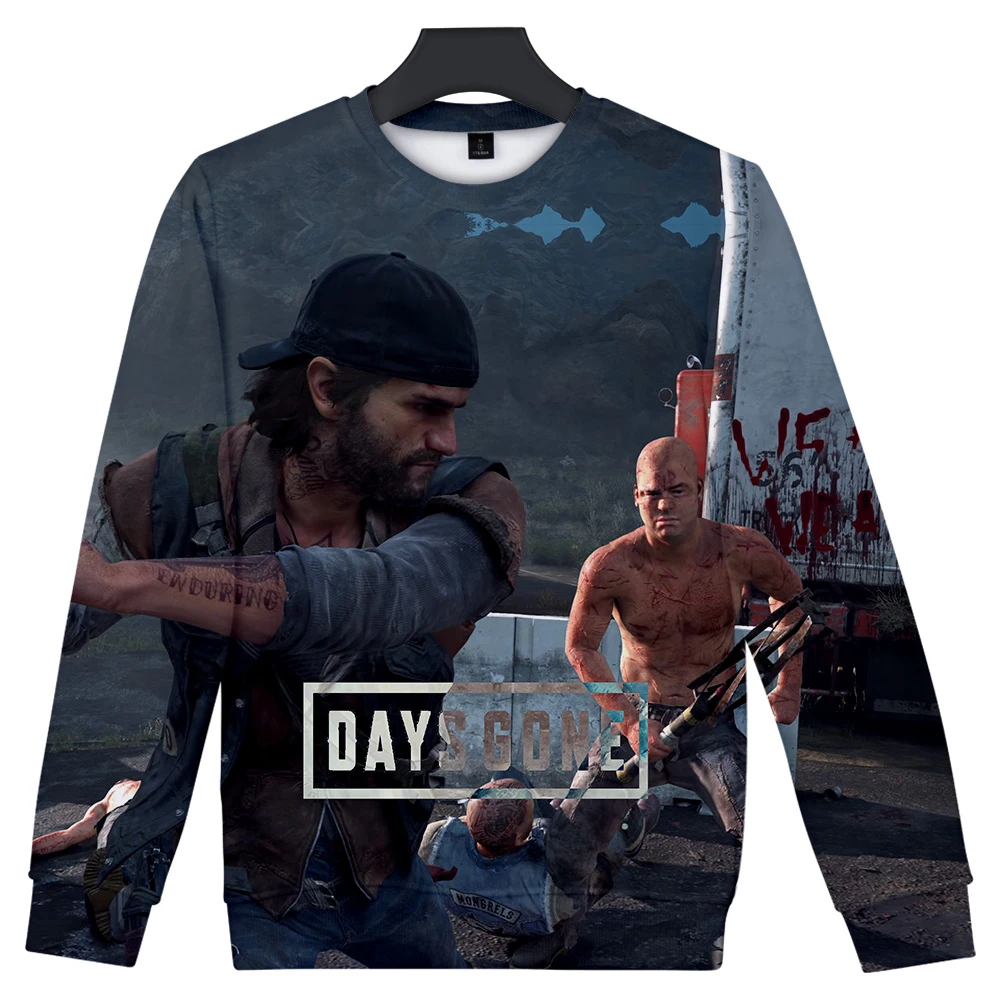 Модные days gone толстовка мужская Круглый воротник с длинными рукавами Толстовка days gone игры Harajuku топ с принтом в стиле хип-хоп толстовка