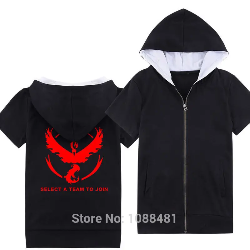 Толстовка с капюшоном Pokemon Go Team Valor Team Mystic Team Instinct толстовка с покеболом куртка