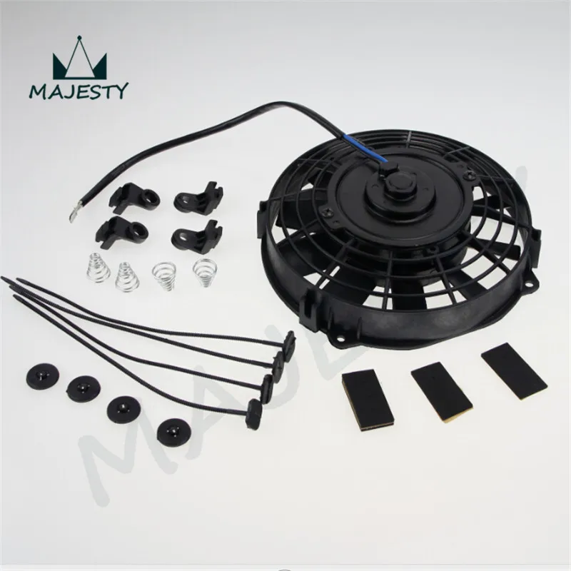 Universal 15 Row engine Transmission 10AN Oil Cooler kit +7&quot Electric Fan Kit BL |