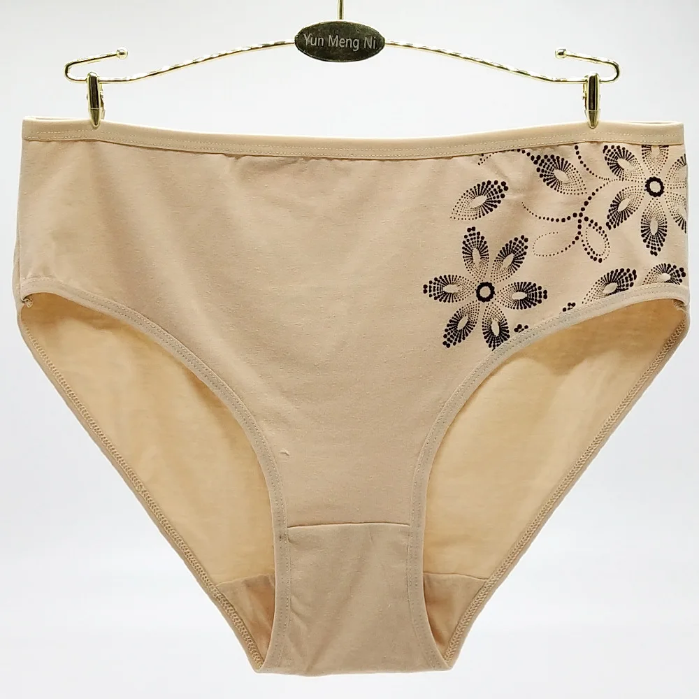 12 шт. женские хлопковые трусы с цветочным принтом размеры 2XL/3XL/4XL|Женские трусики|