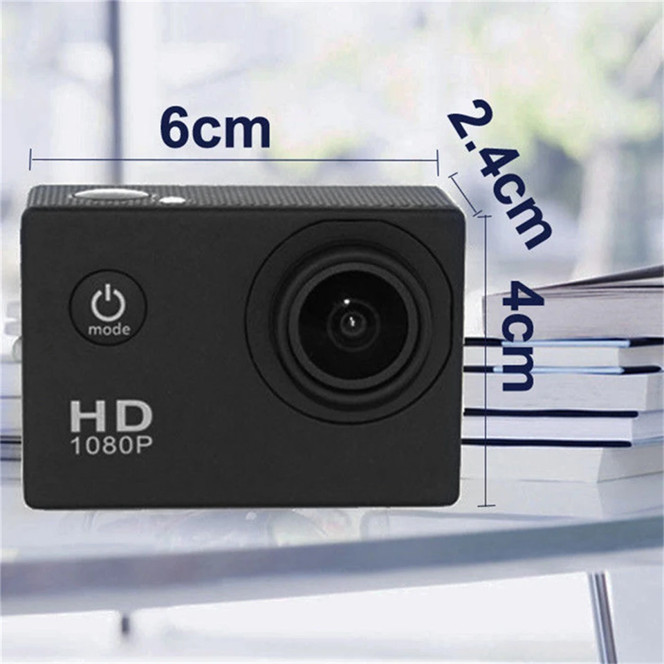 Antscope VGA HD 1080P спортивная водонепроницаемая камера 2 дюйма DVR Автоспуск Цифровая видеокамера камера для велосипеда скалолазание Skiing19