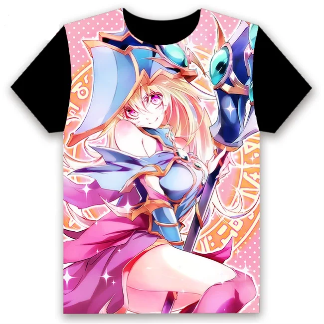 Мужская футболка аниме Yu-Gi-Oh! Дуэль Монстры печатных косплей с коротким рукавом унисекс Повседневная Черная футболка топы Летняя забавная рубашка - Цвет: 18