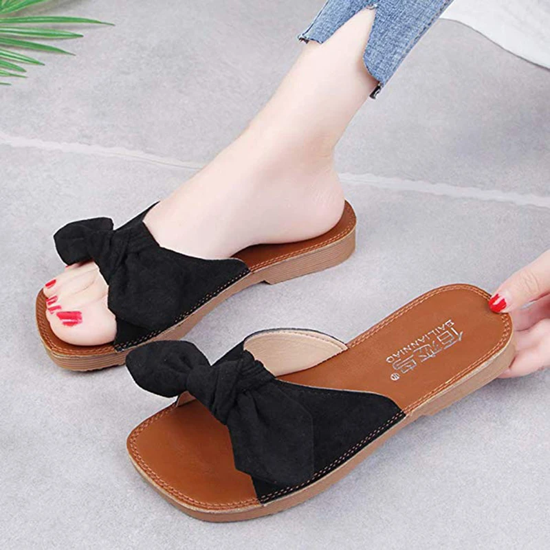 Сандалии женские на плоской подошве мягкие удобные босоножки без шнуровки милый