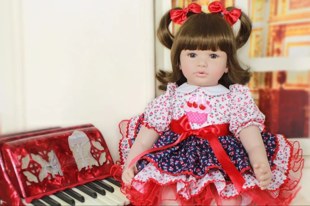 Силиконовые куклы для новорожденных принцесс 60 см мягкие boneca bambole reborn baby alive